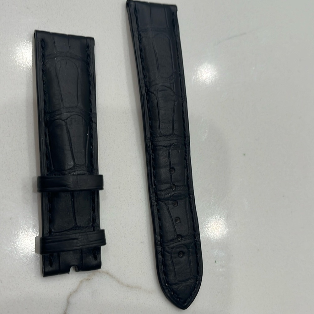 Authentic Chopard 20MM Croco Unisex Watch Strap Band Black